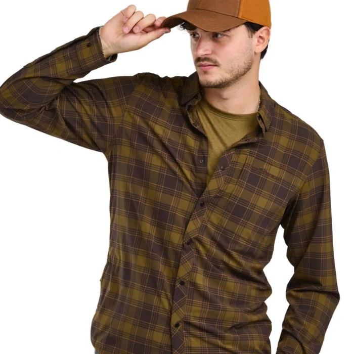 Koszula męska PINEWOOD InsectSafe Outdoor L/S D.Olive/D.Sandstone (5222)
